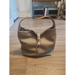 Dooney & Bourke Belvedere Logo Lock Shoulder Bag - Taupe (BBELV0882)